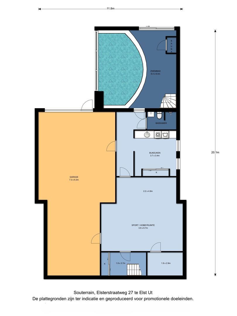 Elsterstraatweg 27, Elst Ut plattegrond-0