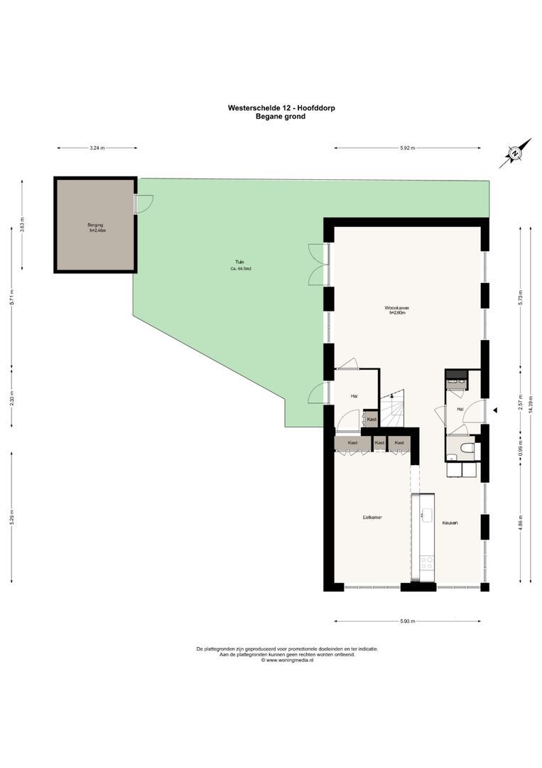 Westerschelde 12, Hoofddorp plattegrond-0