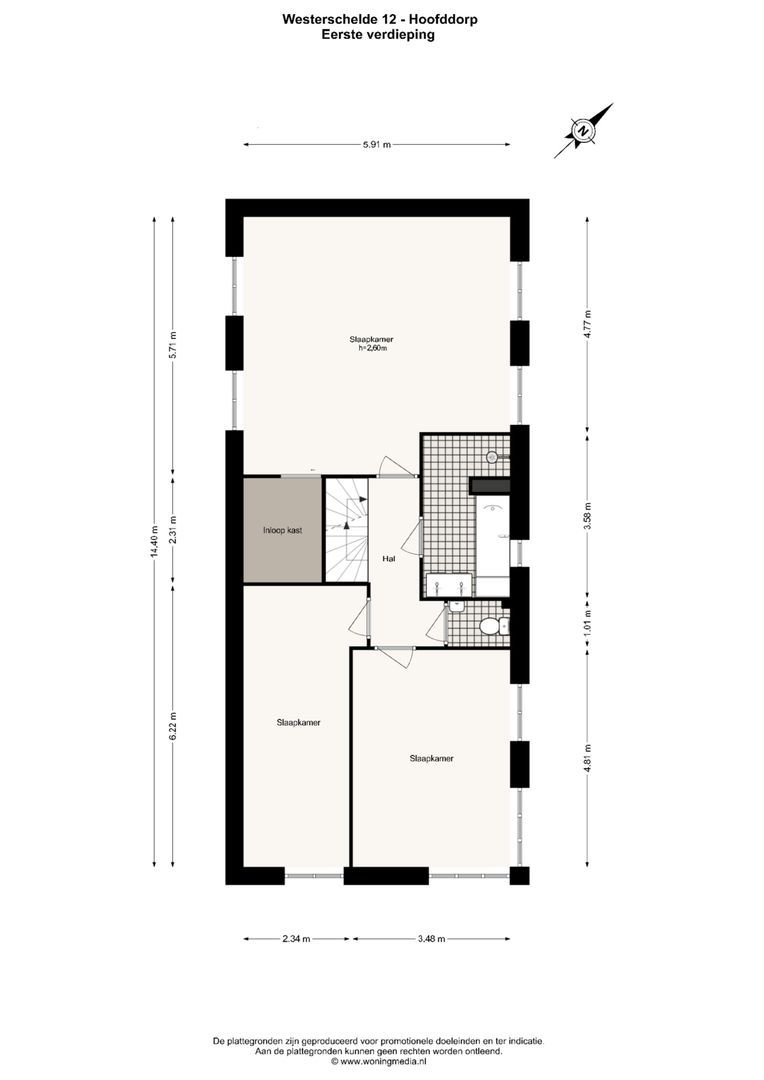 Westerschelde 12, Hoofddorp plattegrond-1