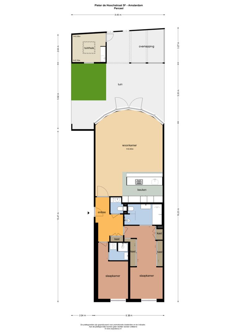 Pieter de Hoochstraat 5 F, Amsterdam plattegrond-1
