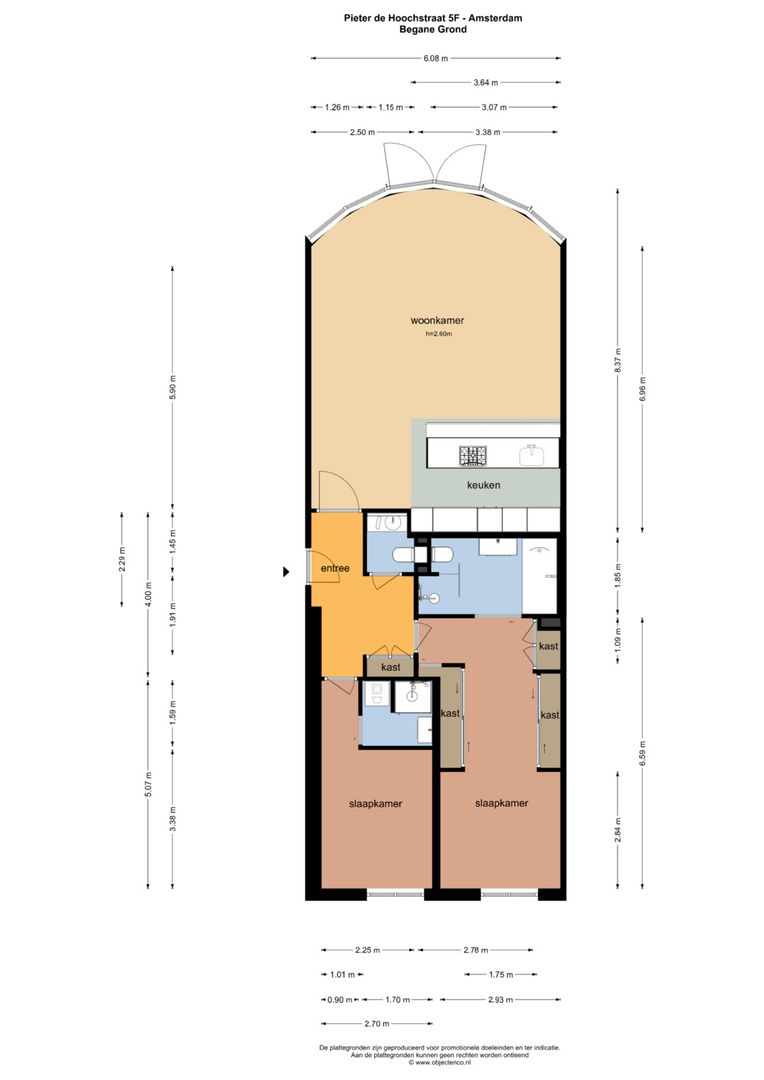 Pieter de Hoochstraat 5 F, Amsterdam plattegrond-0