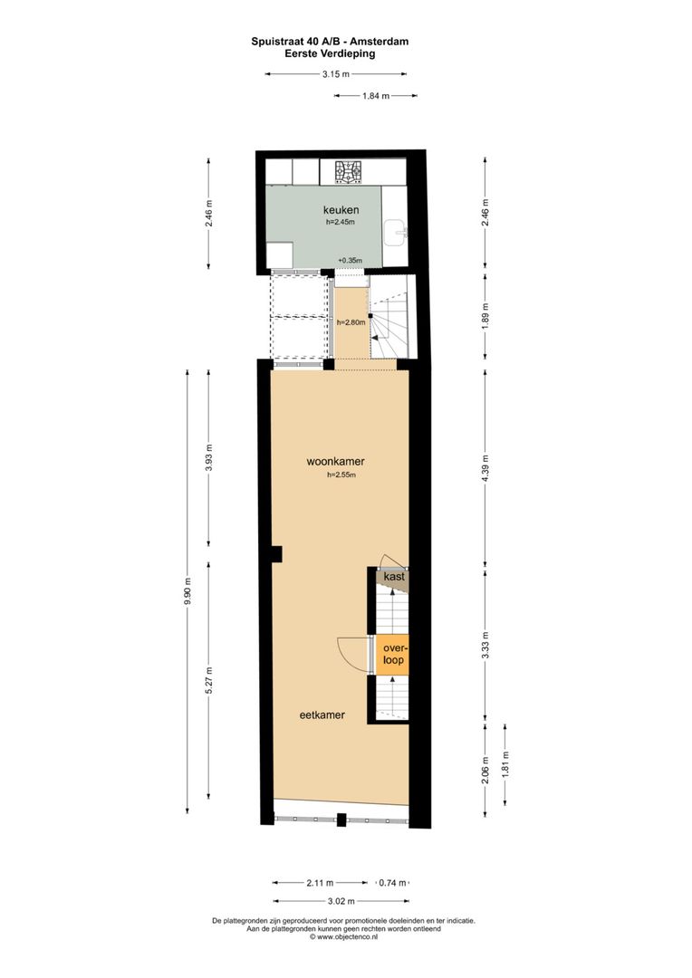 Spuistraat 40 A, Amsterdam plattegrond-3