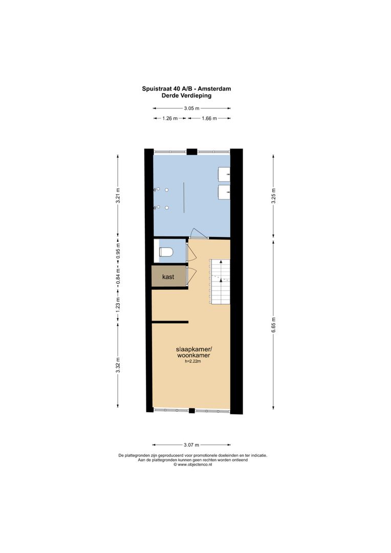 Spuistraat 40 A, Amsterdam plattegrond-2