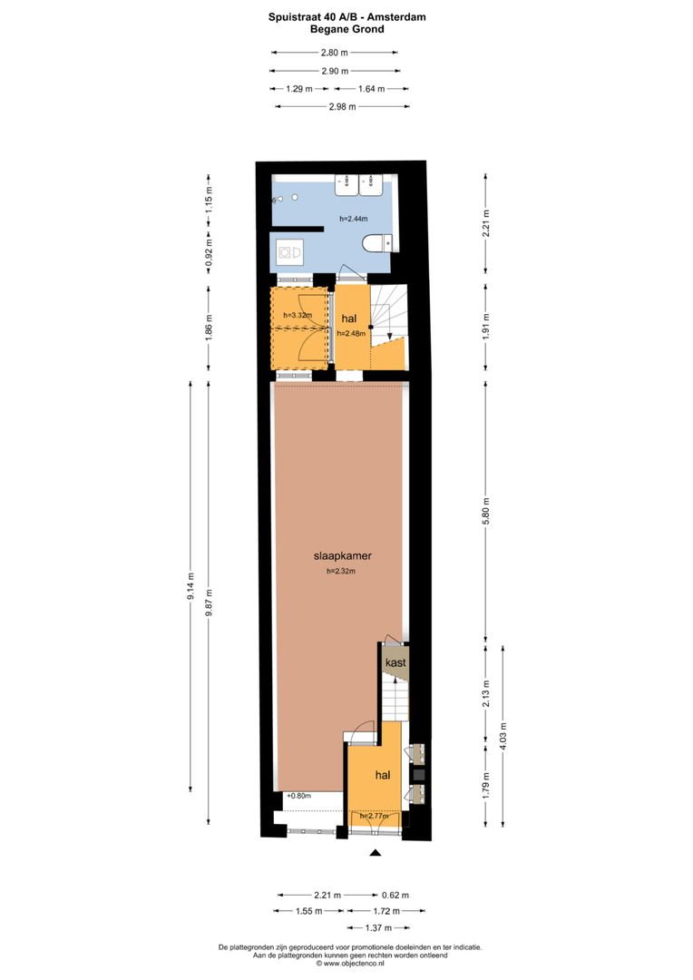Spuistraat 40 A, Amsterdam plattegrond-1