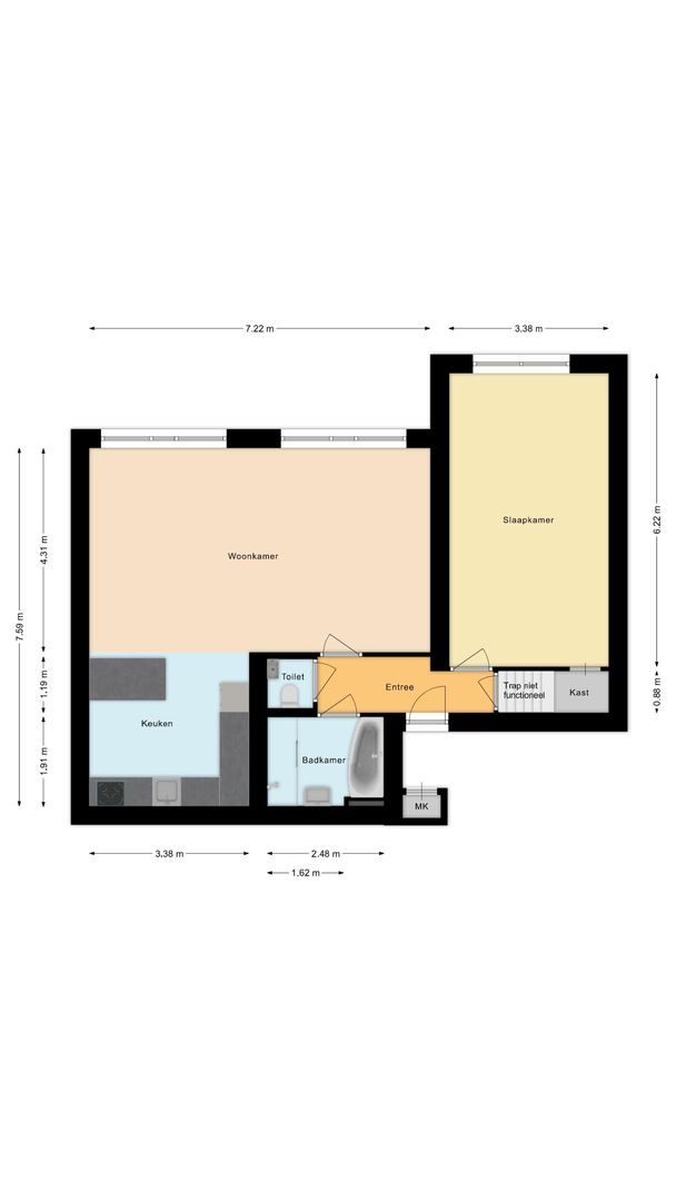 Silodam 129 B, Amsterdam plattegrond-0