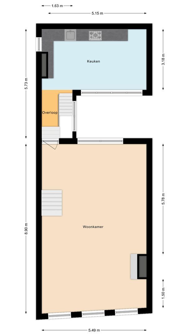Herengracht 263, Amsterdam plattegrond-1