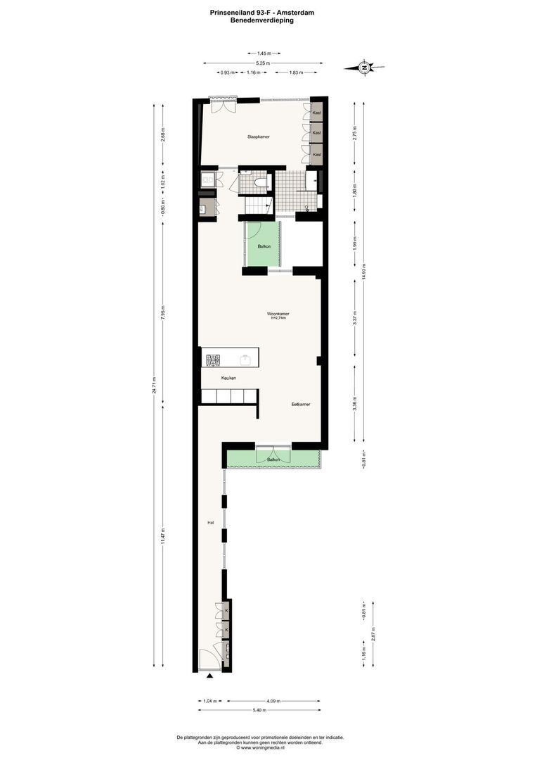 Prinseneiland 93 F, Amsterdam plattegrond-0