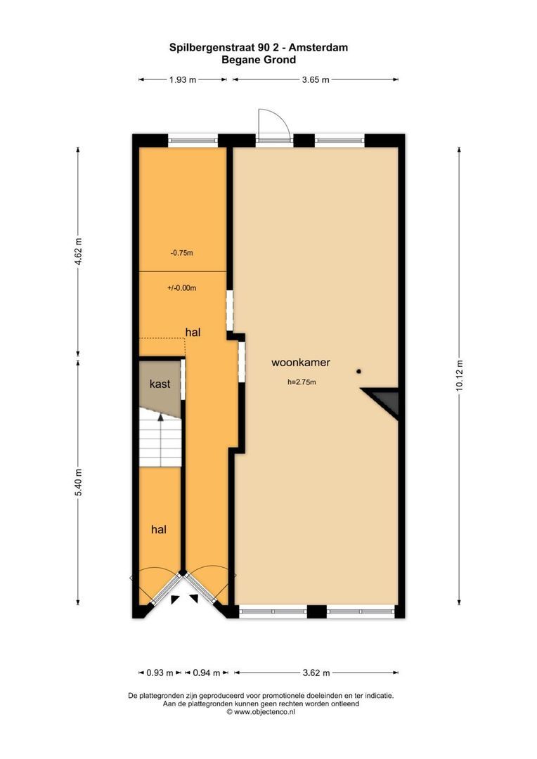 Van Spilbergenstraat 90 H, Amsterdam plattegrond-0