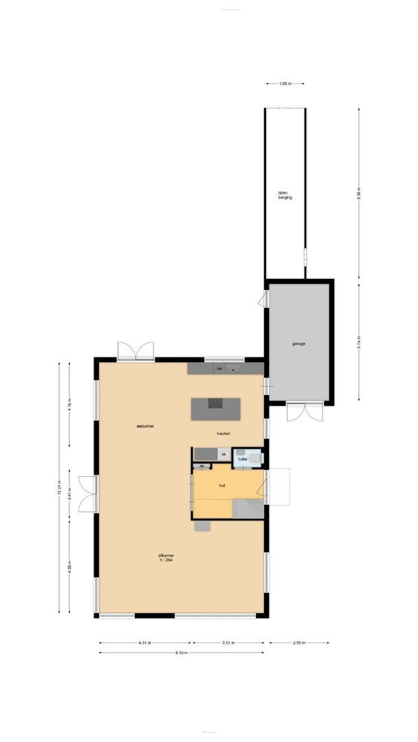 Johannes Kolfstraat 6, Westmaas plattegrond-0