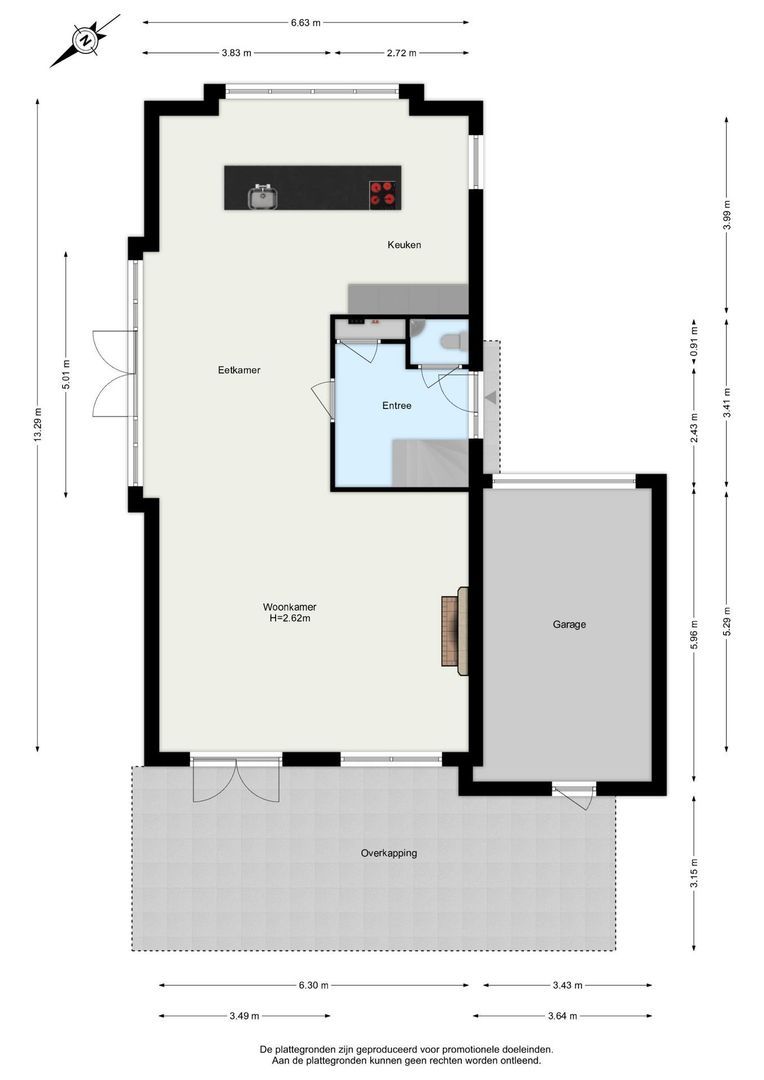 Cor Dirksestraat 26, Mijnsheerenland plattegrond-0