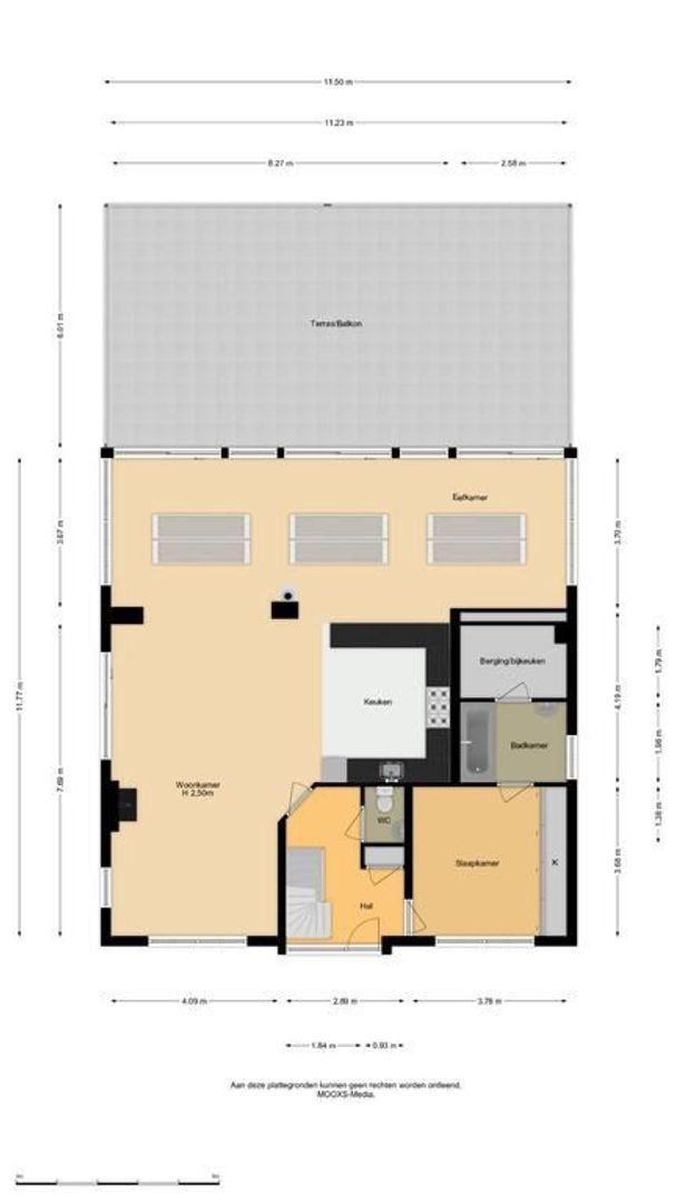 Nieuwstraat 44, Westmaas plattegrond-0