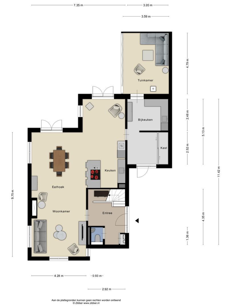Ravensteinlaan 7, Roosendaal plattegrond-1