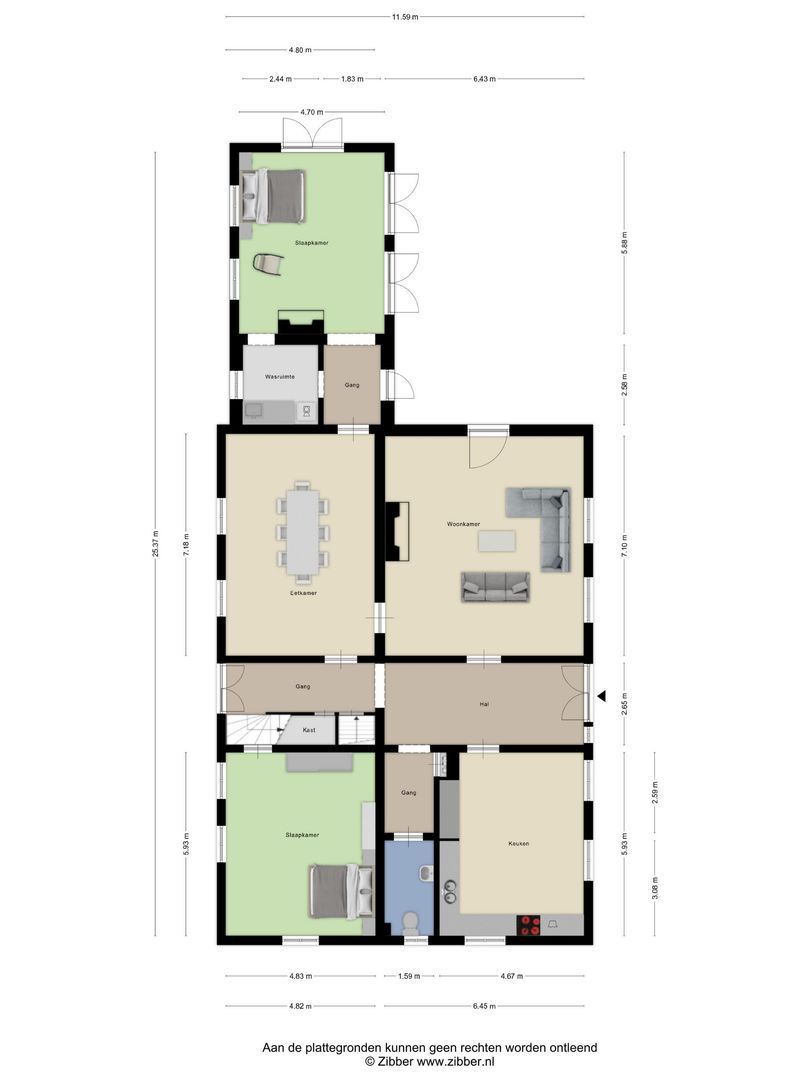 Bergsestraat 45, Wouw plattegrond-1