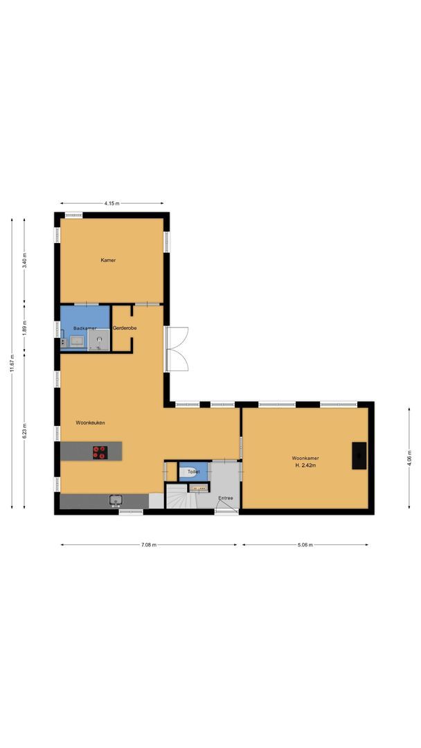 Molenwal 32, Culemborg plattegrond-1