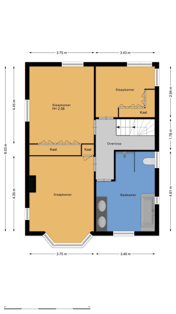 Prins Bernhardstraat 29, Vianen plattegrond-2