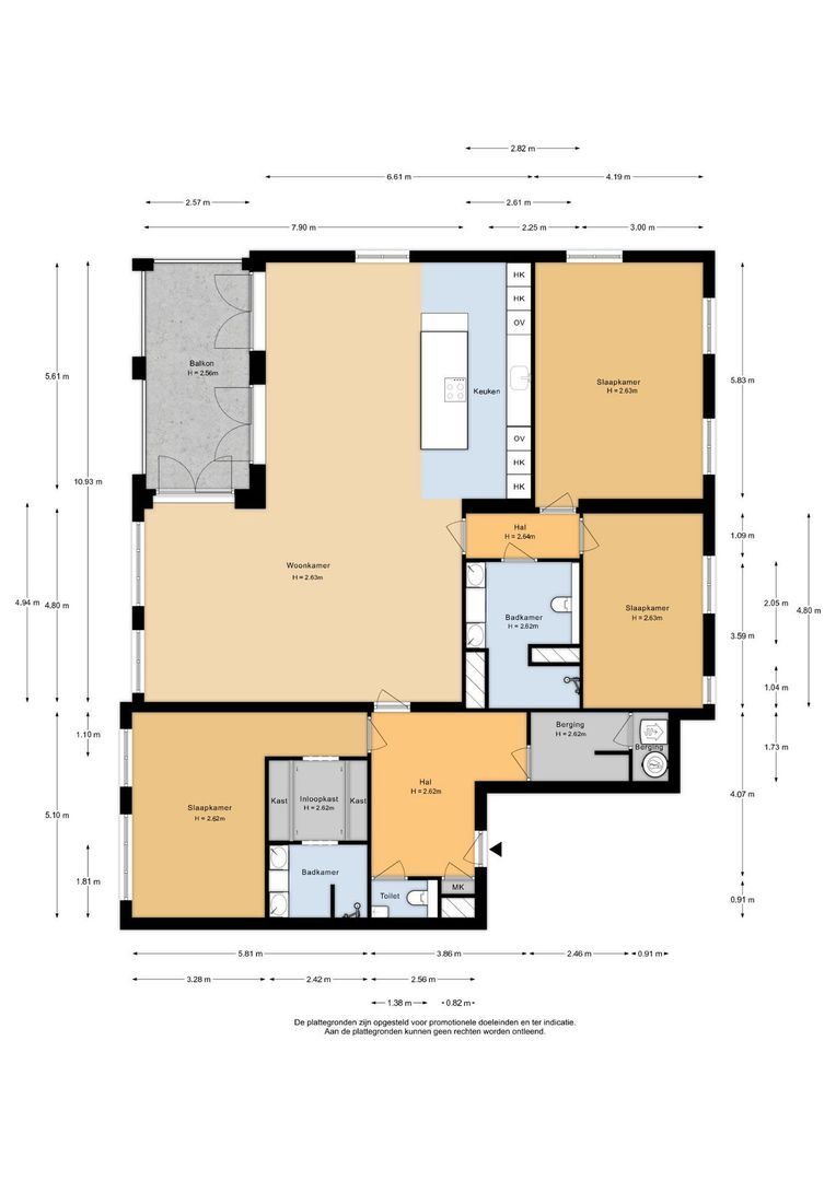 Anna van Rijnkade 129, Nieuwegein plattegrond-0