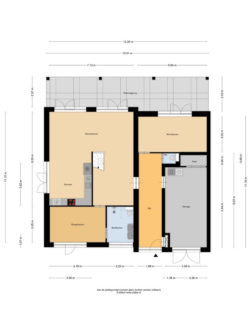 Noordersingel 94 c, Berkel en Rodenrijs plattegrond-1