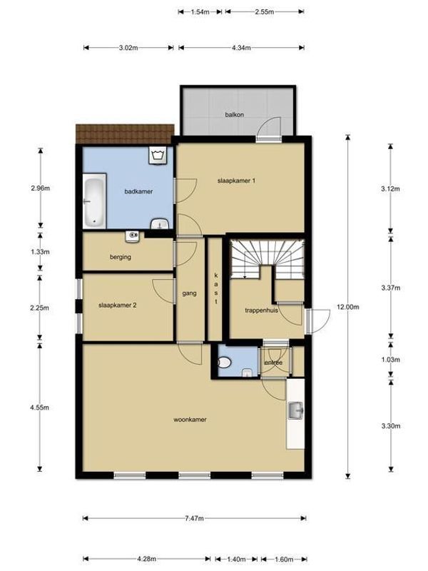 Raadhuisstraat 11 - B Floorplan Blur 0