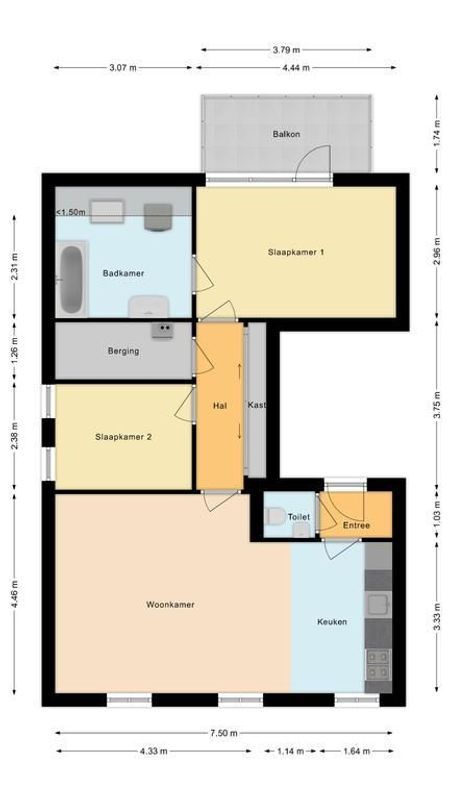 Raadhuisstraat 11 - B Floorplan Blur 1