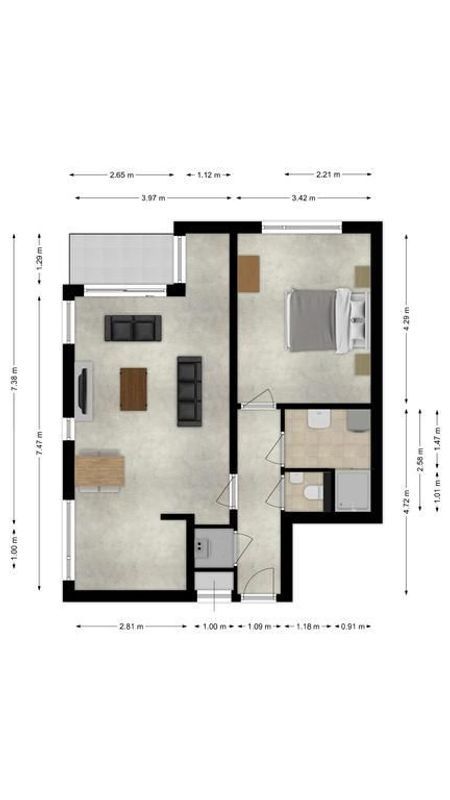 Beethovenlaan 265 - b Floorplan Blur 0
