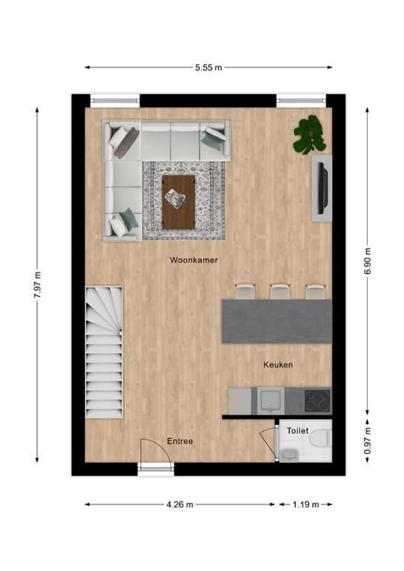 Wilhelminastraat 8 - p Floorplan Blur 0