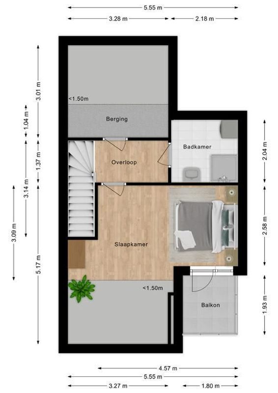 Wilhelminastraat 8 - p Floorplan Blur 1