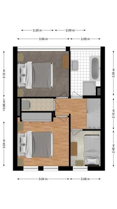 Mr. Ruys de Beerenbrouckstraat 1 Floorplan Blur 1