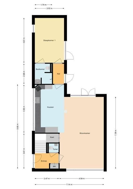 Wethouder van den Eijndenstraat 44 Floorplan Blur 0