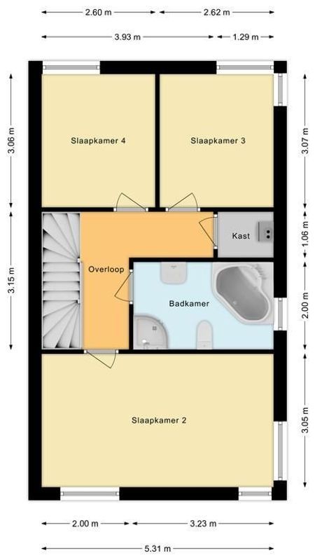 Maarten Trompstraat 31 Floorplan Blur 1