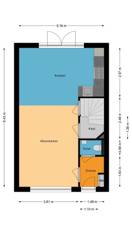 Sluisweg 48 Floorplan Blur 1