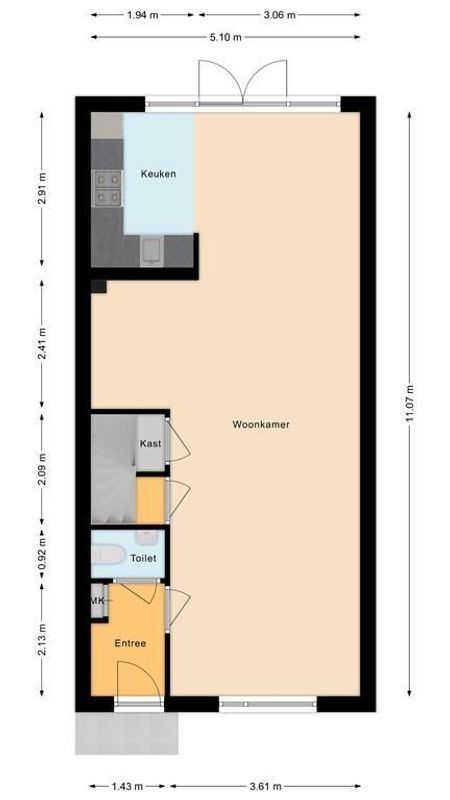 Marga Klompelaan 82 Floorplan Blur 0