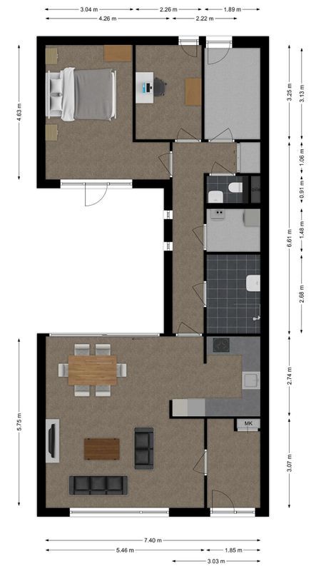 Papaverhof 18 - b Floorplan Blur 1