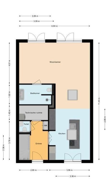 Kerkpad 36 Floorplan Blur 0