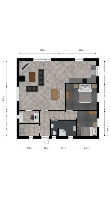 Vier Heultjes 208 Floorplan Blur 1