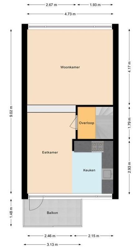 Leliestraat 132 Floorplan Blur 1