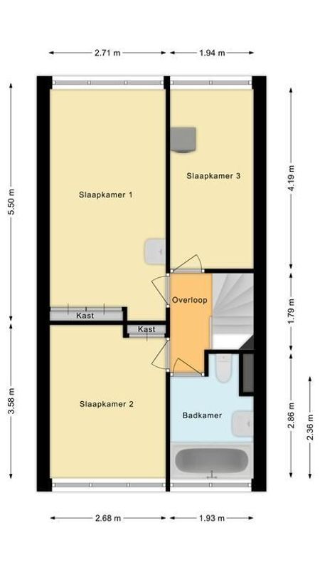 Leliestraat 132 Floorplan Blur 2