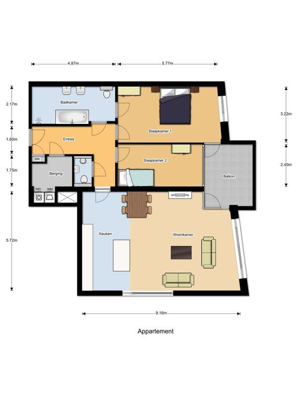 Piusplein 28 - 49 Floorplan Blur 1