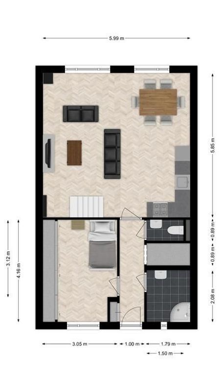 Hoefstraat 80 - a Floorplan Blur 1