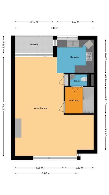 Rooseveltstraat 96 Floorplan Blur 1