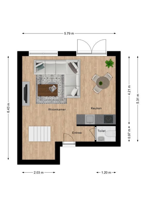 Wilhelminastraat 10 - h Floorplan Blur 0