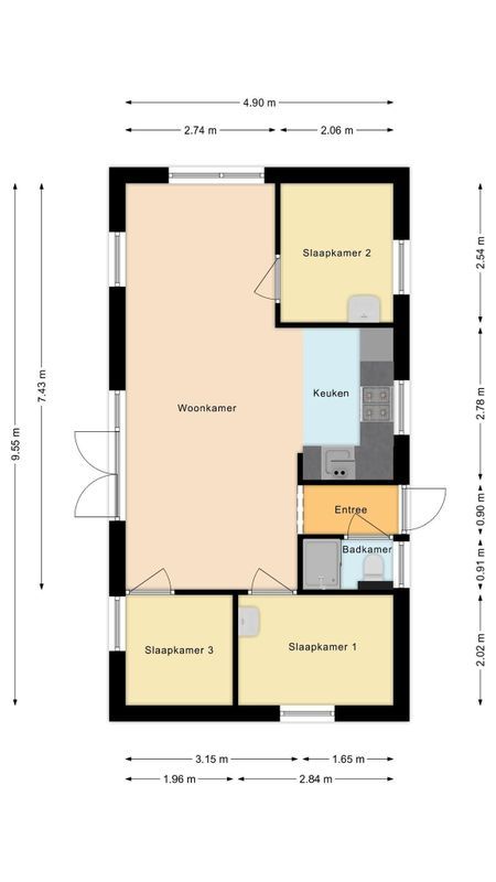 Flaasbloem huisnr 1365 Floorplan Blur 0