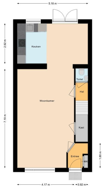 Clausstraat 16 Floorplan Blur 1