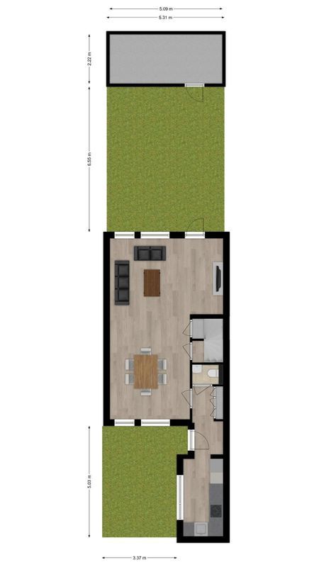 Mantingestraat 13 Floorplan Blur 3