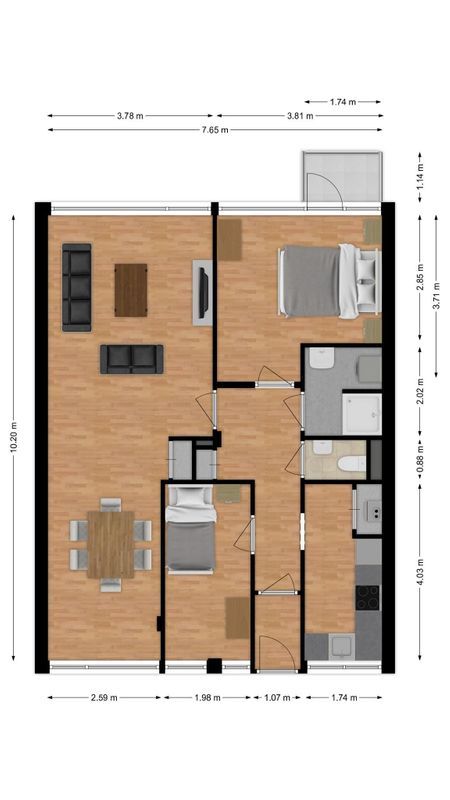 Daniel Josephus Jittastraat 211 Floorplan Blur 0