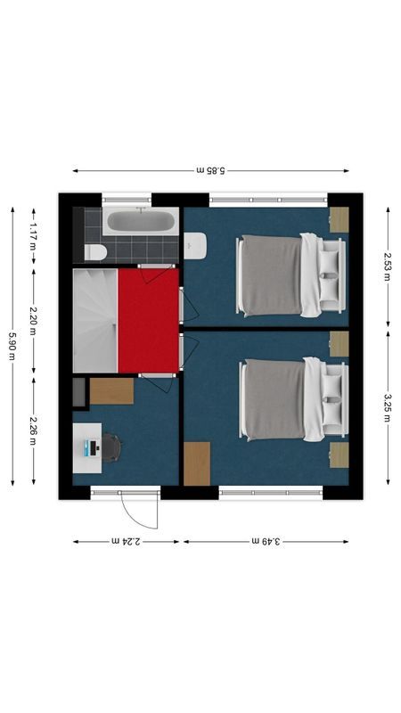 Palmenstraat 16 Floorplan Blur 1
