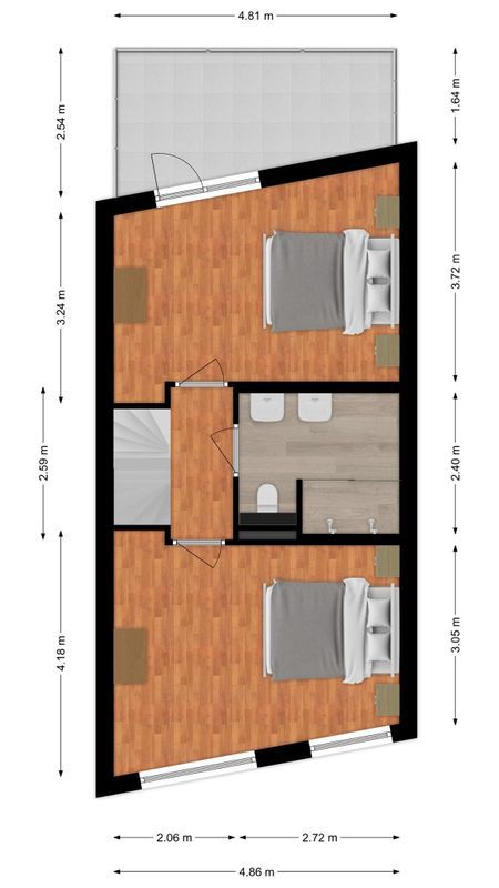 De Regenboogstraat 55 Floorplan Blur 1