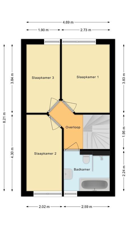 Hobostraat 8 Floorplan Blur 1