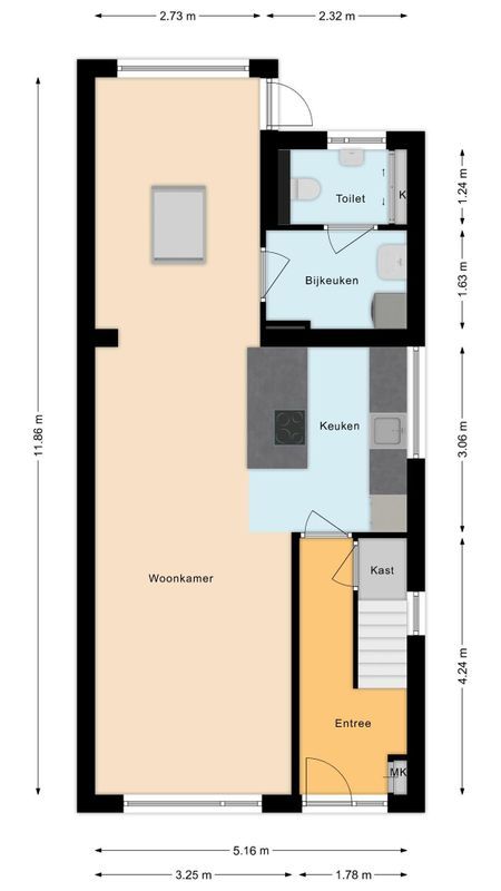 Tuinstraat 72 Floorplan Blur 1