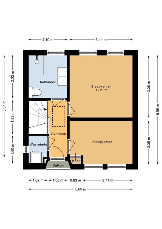 Archimedesstraat 1 Floorplan Blur 2