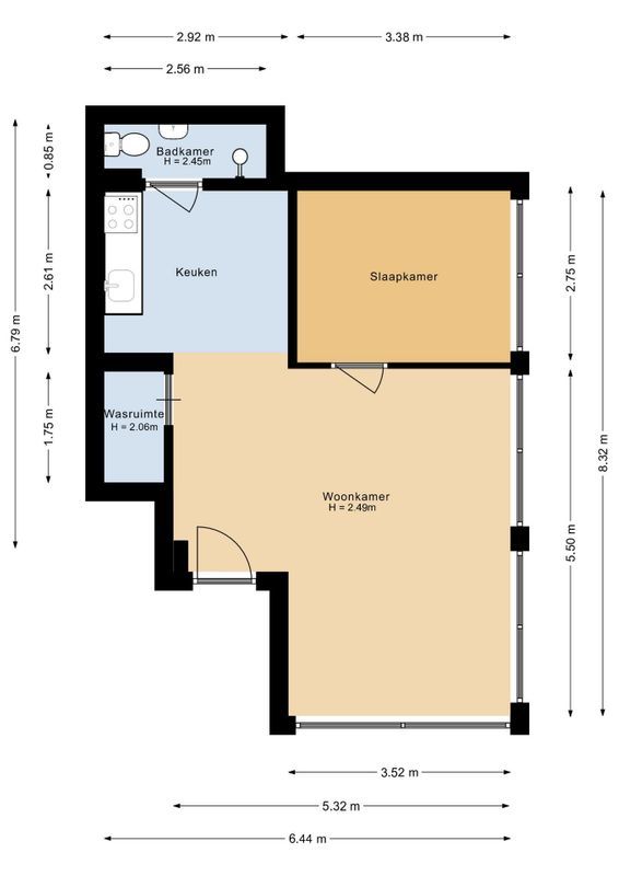 Mgr. Nolensplein 11 - A1 Floorplan Blur 0